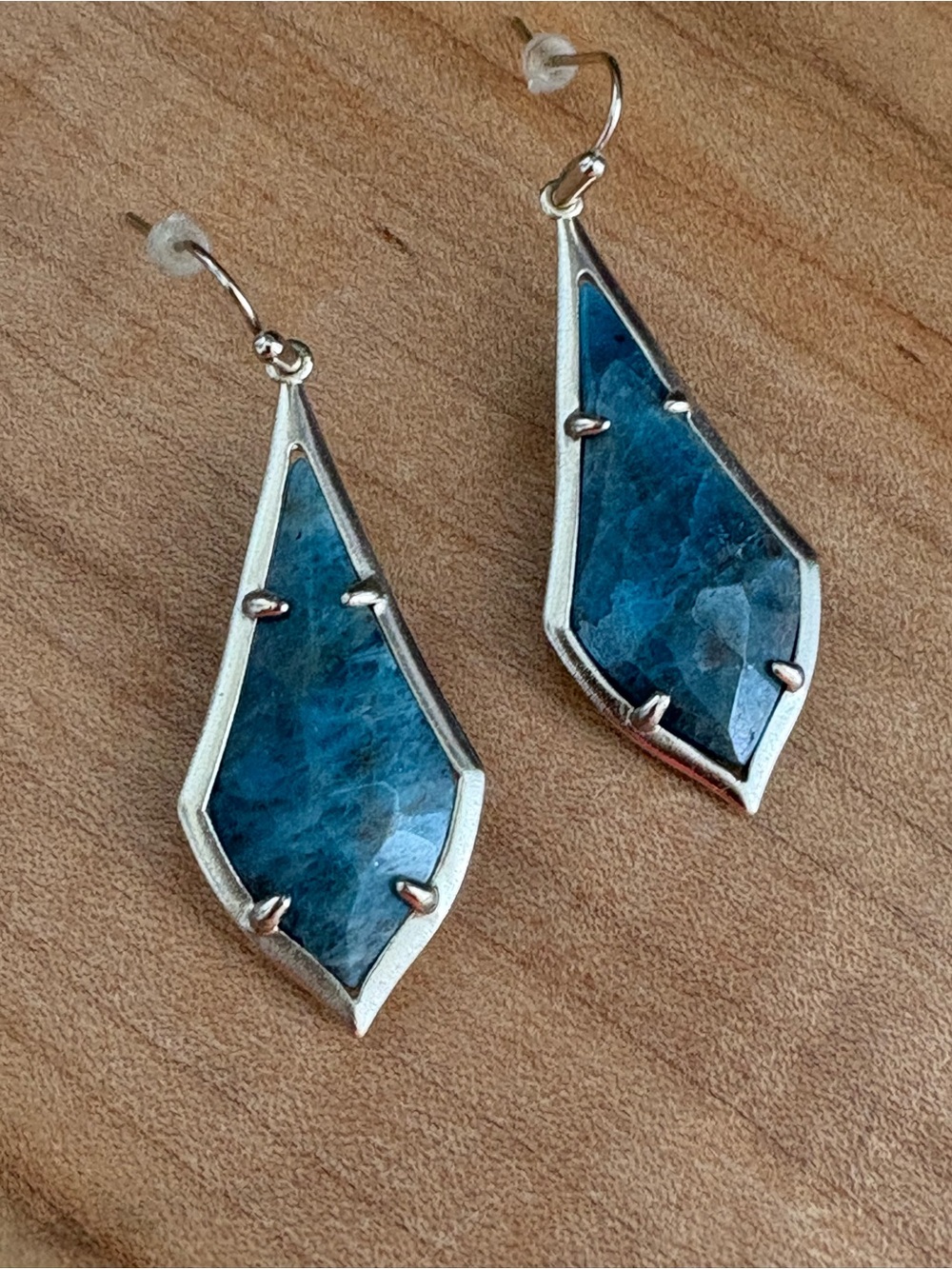 Kendra Scott Gold-Tone Blue Stone Drop Earrings